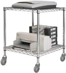 for holding printers, scanners, monitoring equipment, paper... shelves are adjustable up to approx.