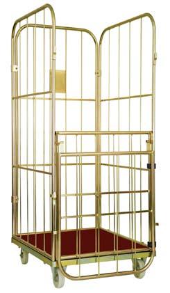 Combitainer - Cage Trolley Classic and Junior series solid, galvanised and yellow chromated construction made of a tubular steel frame and