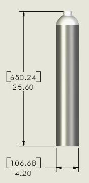 0 Model SCC-210-0680; Calibrated Cylinder P/N 01-51-3805 Manufacturer: Luxfer Spec: DOT 3AL2015 Material: Aluminum Max test press: 3360 PSI; 231.66 bar Nom. Exp.