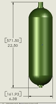 11.0 Model SCC-3000-11000; Calibrated Cylinder P/N 01-51-2385 Manufacturer: MCS Spec: EEC Directive 97/23 Material: Graphite Epoxy Wound High Tensile Polymer (HTP) Liner, Stainless Steel neck.