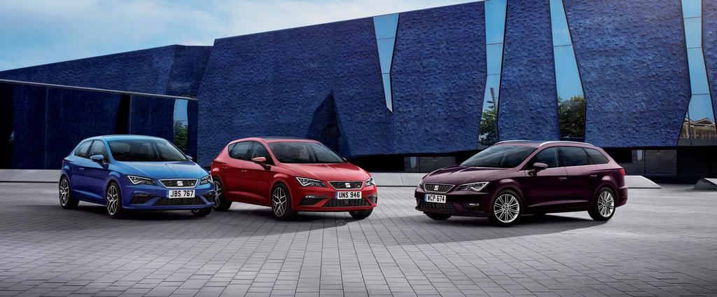 THE LEON RANGE Sculpted to perfection. WITH IT S ICONIC SPORTY DESIGN AND STREAMLINED, AERODYNAMIC LINES, THE NEW SEAT LEON HAS A CHARACTER THAT STANDS OUT AND MAKES IT UNMISTAKEABLE ON ANY STREET.