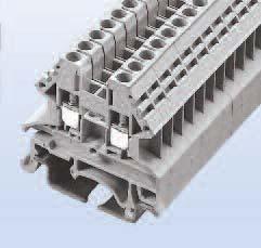 Designed for 35mm DIN and 32mm G-Type rails. Rated current 20A 24A Conductor cross section, 22~12 / 0.5~2.