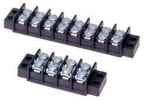 Double Row Terminal Blocks Series TB100 Specifications Rating: 30A, 300V* Center Spacing: 0.375 or 3/8 (9.
