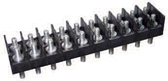 Power Feed Through Terminal Blocks Series C7024 Specifications Description: A power feed through terminal block with two rows of 1 4-28 studs capable of accommodating the industry standard two-hole