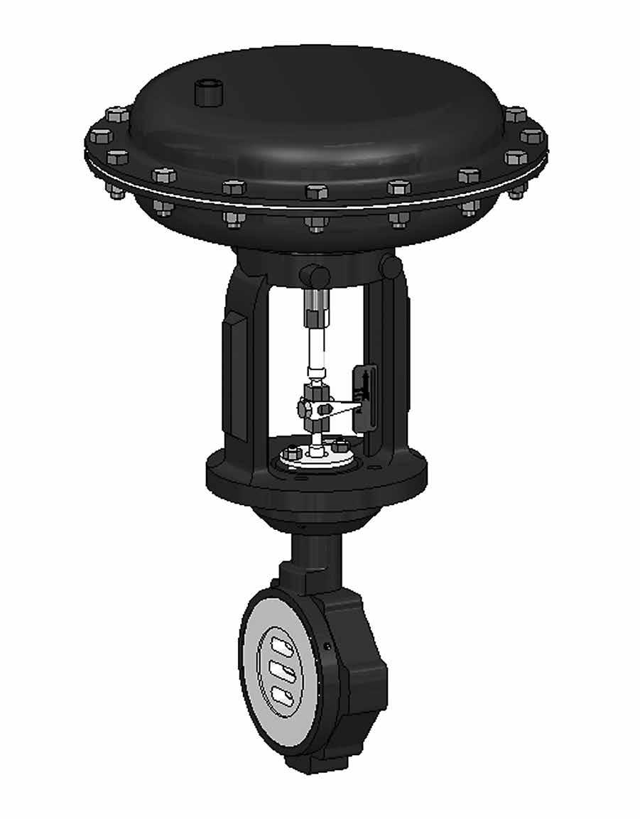 1" thru 3" Mark 75 Series with Cast Body 55/85M epoxy-coated actuator Can change from ATO - ATC without disassembling the actuator NAMUR yoke Shorter stroke length than conventional globe
