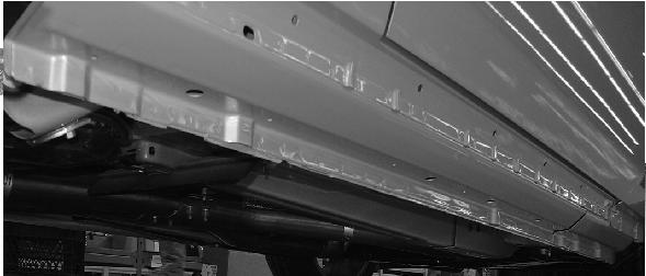 Underneath the rocker panel there are eight attachment points; the first three are indicated in Figure 15. 9. Obtain Christmas trees 00-9006- C10219* (eight per side).
