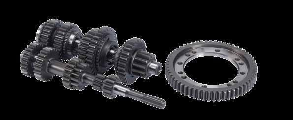 cut, close ratio gears All output shaft gears run on needle roller bearings Alternative 5th