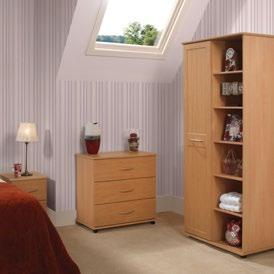 has a smooth cream panelled finish & a pine effect