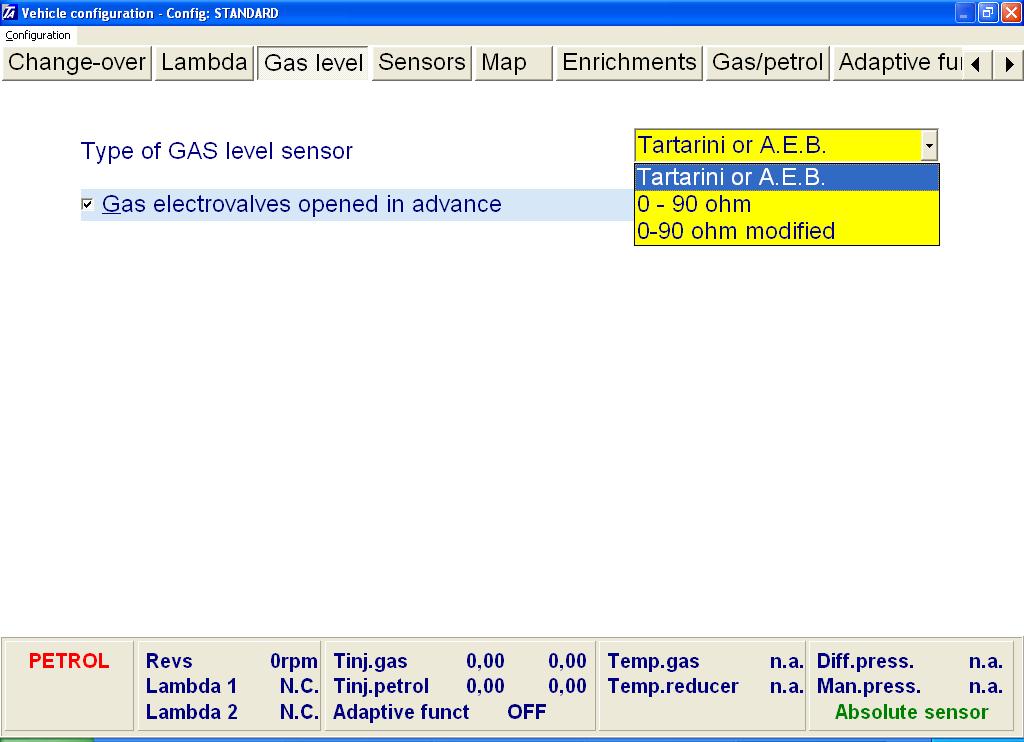 IDIKATOR NIVOA GASA - GAS LEVEL Tip indikatora nivoa gasa -Type of GAS level sensor.