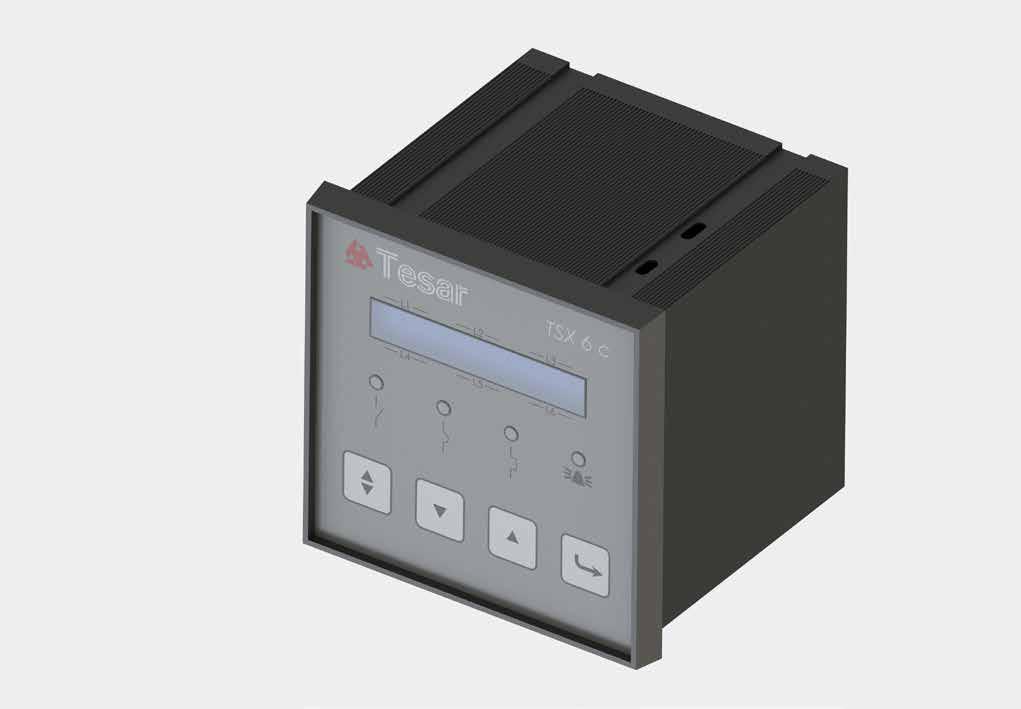 4 output relays (Fans, Alarm, Trip and Generic Alarm) Temperature is monitored through PT100 Ω.
