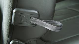 The seat cushion will fold and the entire seat will slide forward. 5. After entering/exiting, push the top of the seatback rearward until the seatback and floor tracks lock.