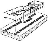Low bus position of ground and neutral bus (minimum available space for conduit entry) in 13-inch deep section, 6-inch cover Note: If anchor bolts are to be imbedded in the foundation, they must be