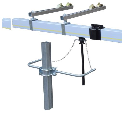Single towing arms 60 2 39 Material: galvanized steel ULA-00030 9 ULA-00033 9 229 18 53 Example of mounting on square profile 0x0 mm