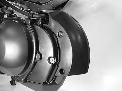 7-52 CHASSIS BRAKE PAD REPLACEMENT Remove the rear wheel. (!7-48) Remove the rear brake caliper cover 1.