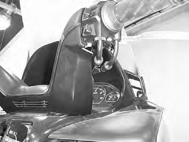 Second step: Loosen the lock nut 4 of the throttle pulling cable 5. Turn the adjuster 6 in or out until the throttle cable play A should be 2.0 4.0 mm (0.08 0.16 in) at the throttle grip.
