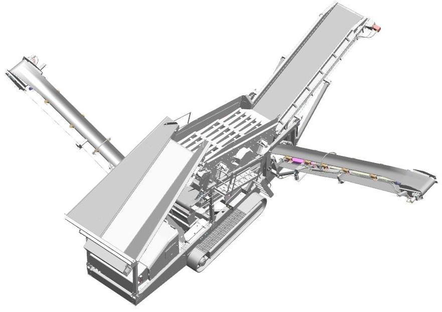 Machine layout main components Undersize conveyor Oversize conveyor Screen