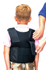 Adjust vest with the aid of Velcro tapes situated at the back of the
