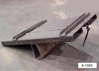 The photo shows a sample lifting jig. This lifting jig must be made specifically for the type and design of your particular forklift.