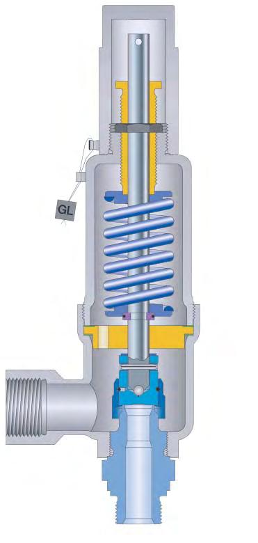 Proven technology Compact Performance Safety Relief Valves One piece spindle reduces friction