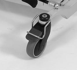 Adjusting the lifter: Directional guide Can be used for controlling the forward and backward direction during transportation Foot pedal for leg spreading The pedal is to be