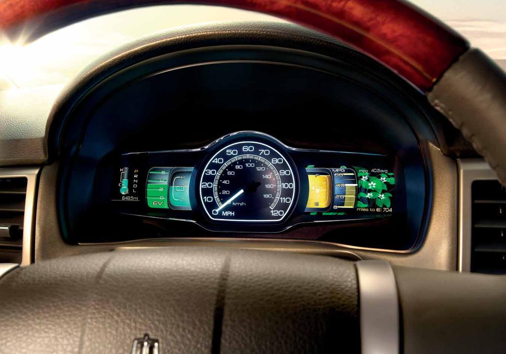 GAUGES AS STUNNINGLY HIGH-TECH AS THE ENGINE THAT INSPIRED THEM. Choosing to drive a hybrid is an important choice. One that shows you care about the big picture.