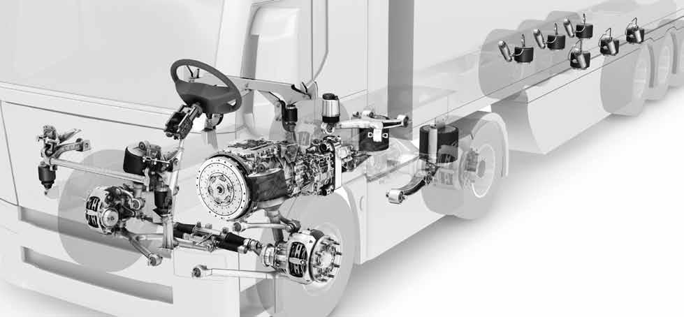 Safe and reliable on the road: ZF driveline and chassis technology in modern commercial vehicles ZF technology in commercial vehicles draws upon a long volume-production experience and are