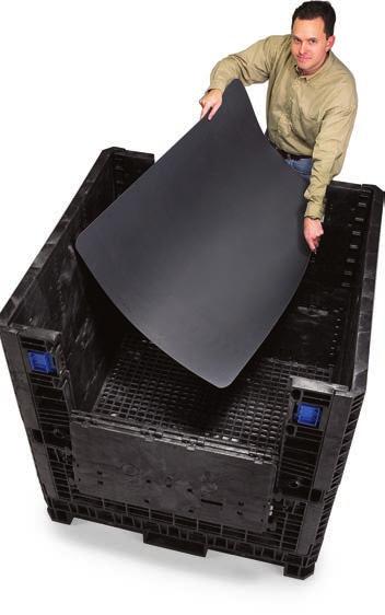 Collapsible Bulk Containers with Ventilated Deck Structural foam 4-way fork access Stackable Ventilated deck promotes air flow and reduces heat buildup.