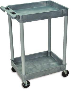 Choose cart with flush top shelf for easier loading/unloading, or cart with tray-style top shelf with 2 3 /4" lip to keep items in place.