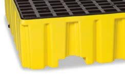 Polyethylene Containment Pallets Meets EPA 40 CFR 264.175 requirements for spill containment 65-66- and 120-gallon sump capacities 2000- and 8000-lb.