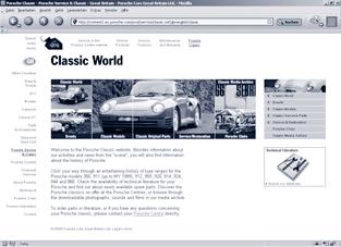 3. Classic Info Exchange Porsche Classic Porsche Classic on the Internet You can now visit the completely redesigned Porsche Classic website under the Internet address http://content3.eu.porsche.
