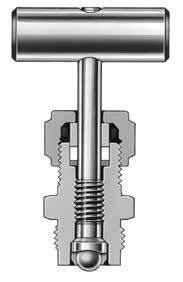 The control of all these functions is shared by two needle designs a large-bonnet needle for manifold orifices of 0.156 in. (4.0 mm) and a small-bonnet needle for manifold orifices of 0.125 in. (3.