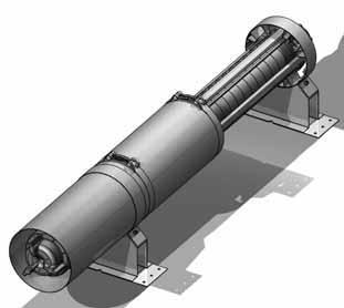 Pressure shroud pumps can be installed vertically and, up to a certain number of stages, also horizontally. The connections for the pipeline system can be attached axially or laterally.