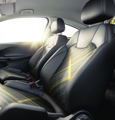 You can browse the full range of New Corsa interior colour and trim combinations at www.vauxhall.co.uk/newcorsa *No-cost option. **No-cost option.
