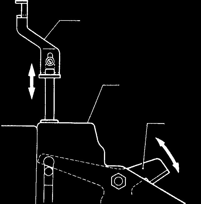 3-10-3. Adjusting the presser shaft when the needle bar case is attached 1. Turn the pulley to set the presser foot to its lowest position. screw (4) (13) H0054 cap H0058 (14) 2.
