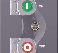 Button cover Button cover protects 'ON' of 'OFF' button when accident is occurred by operation