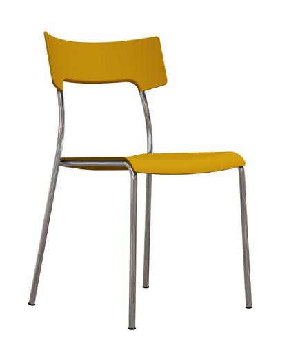 White (RAL 9010), Blue (RAL 5009), Orange (RAL 2001), Yellow (RAL 1006), Reed Green (RAL 6013) Single non-arm specification only Stacks 12 high without a trolley Zandi Plastic Colour Finishes Dark