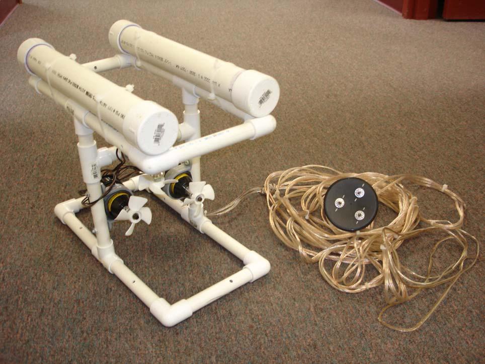 Figure 1.2: This is a side view of an ROV created from parts described in the following pages.