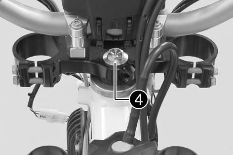 High viscosity grease ( p. 113) Position the lower triple clamp with the steering stem.