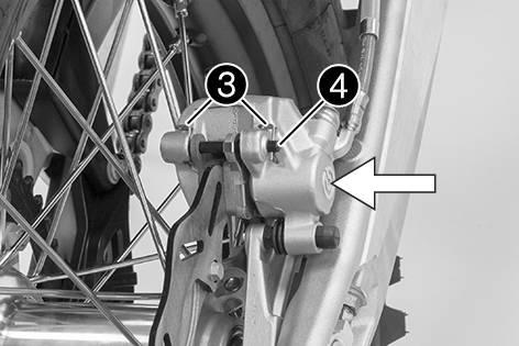 The structure and friction coefficient of the brake linings and thus their brake power may vary greatly from that of original Husqvarna Motorcycles bake linings.