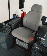 Deluxe cab Ergonomics Excellent all-around visibility Intelligent details The cab was designed for relaxed, focused work. All controls are clearly laid out within easy reach.
