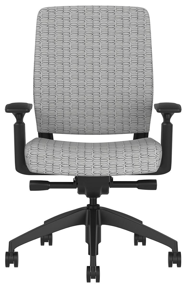 UPHOLSTERED BACK TASK CHAIR Sleek, aerodynamic lines give the Amplify collection power, with a look of modern design and sumptuous comfort.
