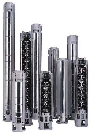 Z-ZN 6 Series Multi-stage centrifugal submersible pumps for clean water in 6 wells. Made of AISI 30 or AISI 316 stainless steel.