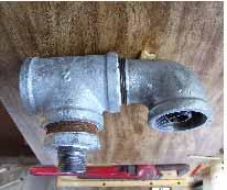 Later, the clack valve goes on the close nip of the bushing - Coupling nut UP. The 2 close nip (#3) is threaded into the check mount next.