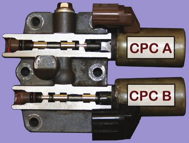 Honda 5-Speed Clutch Pressure Control (CPC) CPC solenoid A is a normally-trapping solenoid, which means hydraulic pressure doesn t pass through the solenoid when it s de-energized.