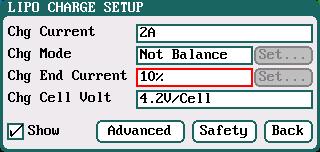 For the setting process for all program in this manual, tick Show to display the setting program on MEMORY SETUP (shown in the following picture), and vice versa; the built-in program is ticked by