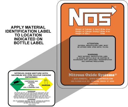 NOTICE: The NOS Universal 8 Cylinder NOS System Kits are not intended for use on hatchback type vehicles without the use of NOS part numbers 16160NOS (External Aluminum Blow-Down Tube) and 16169NOS