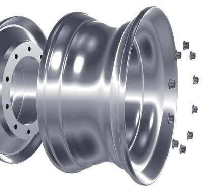 Important: On a dual stud-piloted wheel assembly, the outer wheel nuts must be loosened slightly and the inner wheel tightened to the recommended torque level.