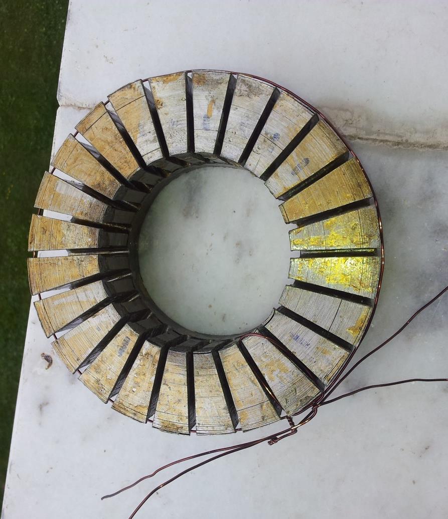 - While stator core steel can be attach piece by piece in radial flux motors, it have to be solid for axial flux motors. Because there is no symmetrical structure at axial dimension.