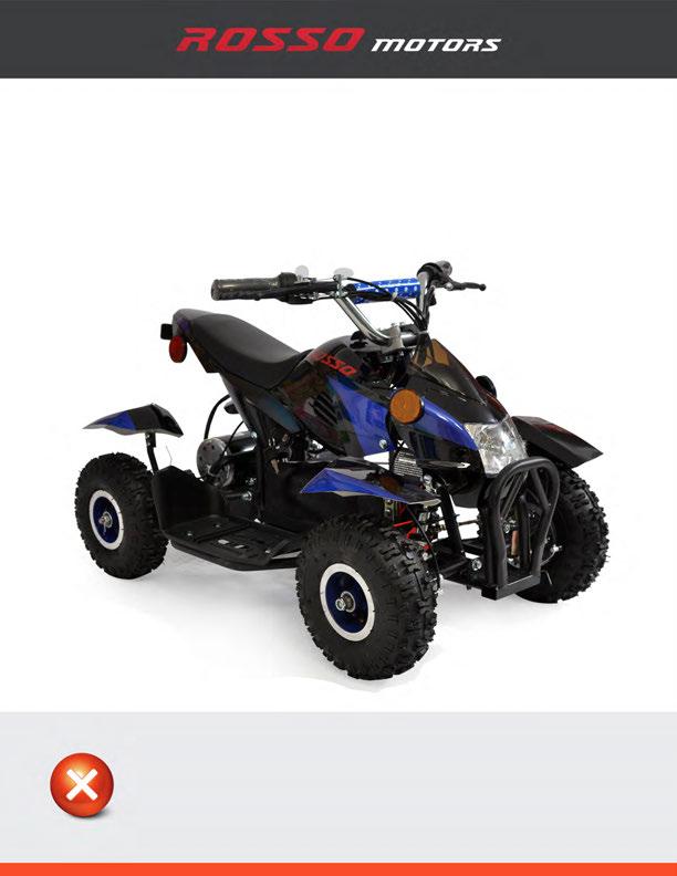 ROSSO MOTORS ELECTRIC ATV OWNERS MANUAL Read and understand this manual Prior to