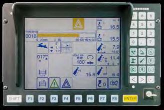Colour monitor The readability of the data on the monitor of the LICCON2 control system in the crane cab is enhanced by the colour display.